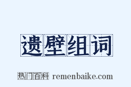 遗壁组词是什么意思的图片